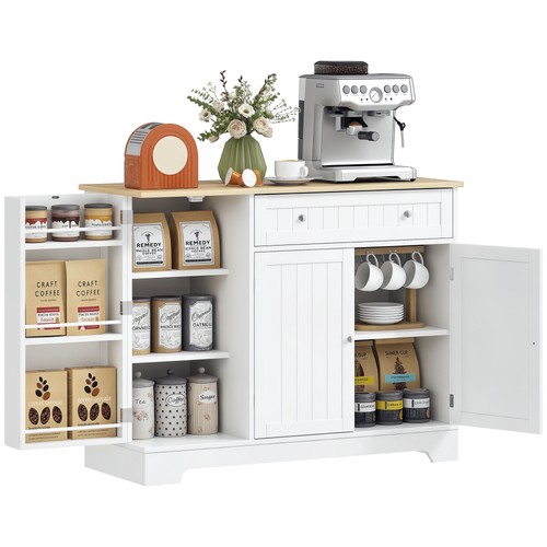 Homcom mobile buffet - mobile, con